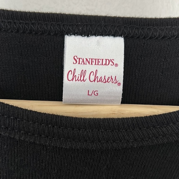 Stanfields woman’s chill tracers two layer wool blend base layer. Black. Size L. - Picture 4 of 7